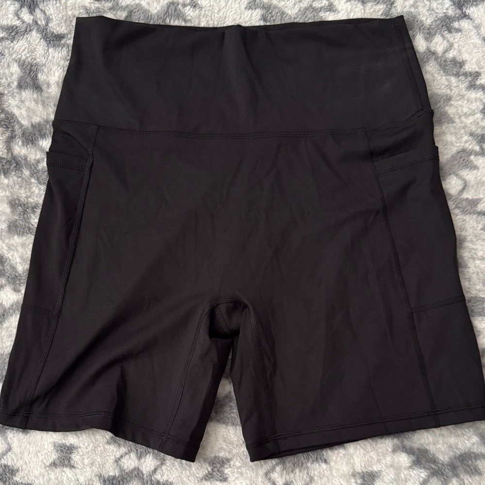 Aerie Jet Black Bike Shorts
